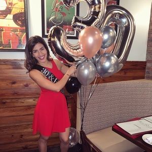 So Sophisticated Red Cutout Skater Dress